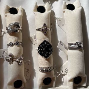 Sterling Silver 925. Rings each one 36 $